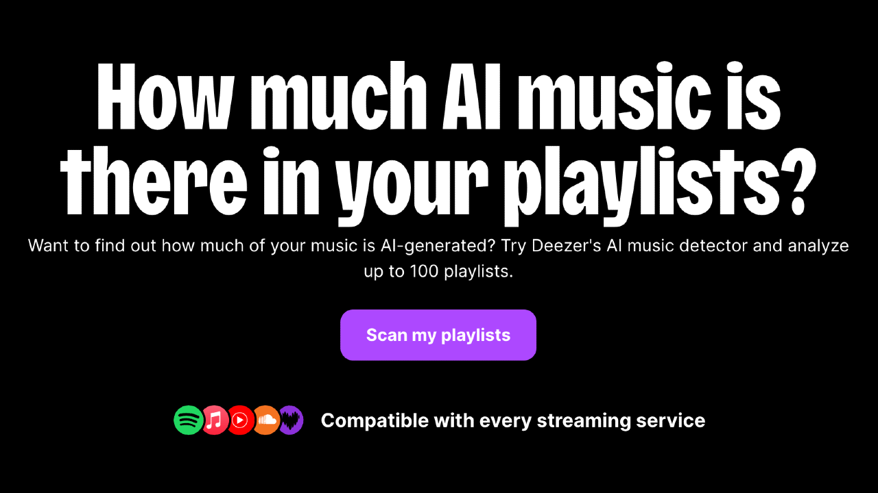 A photo of the Deezer AI Music Detector
