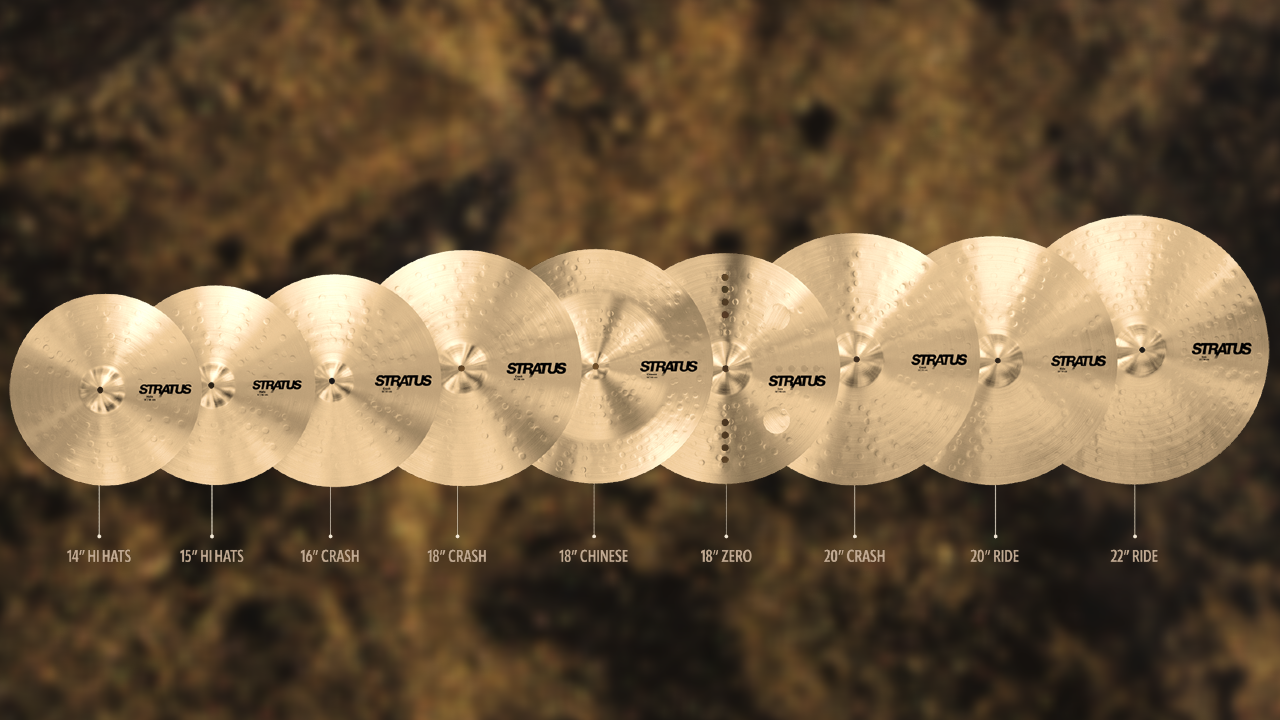 A photo of the Sabian Cymbals STRATUS Dry collection