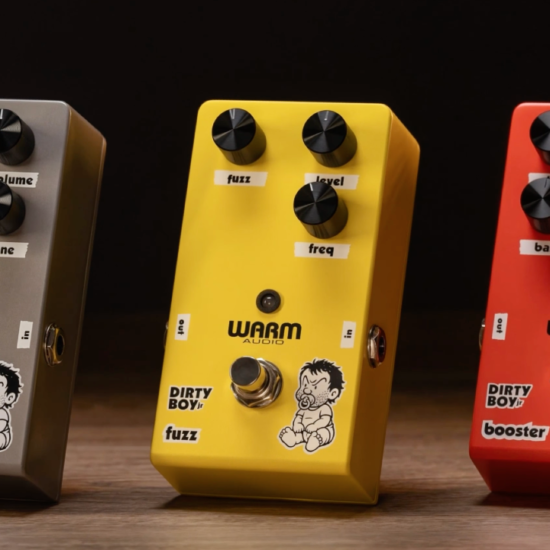 A photo of the Warm Audio Dirty Boy Jr. Series of pedals