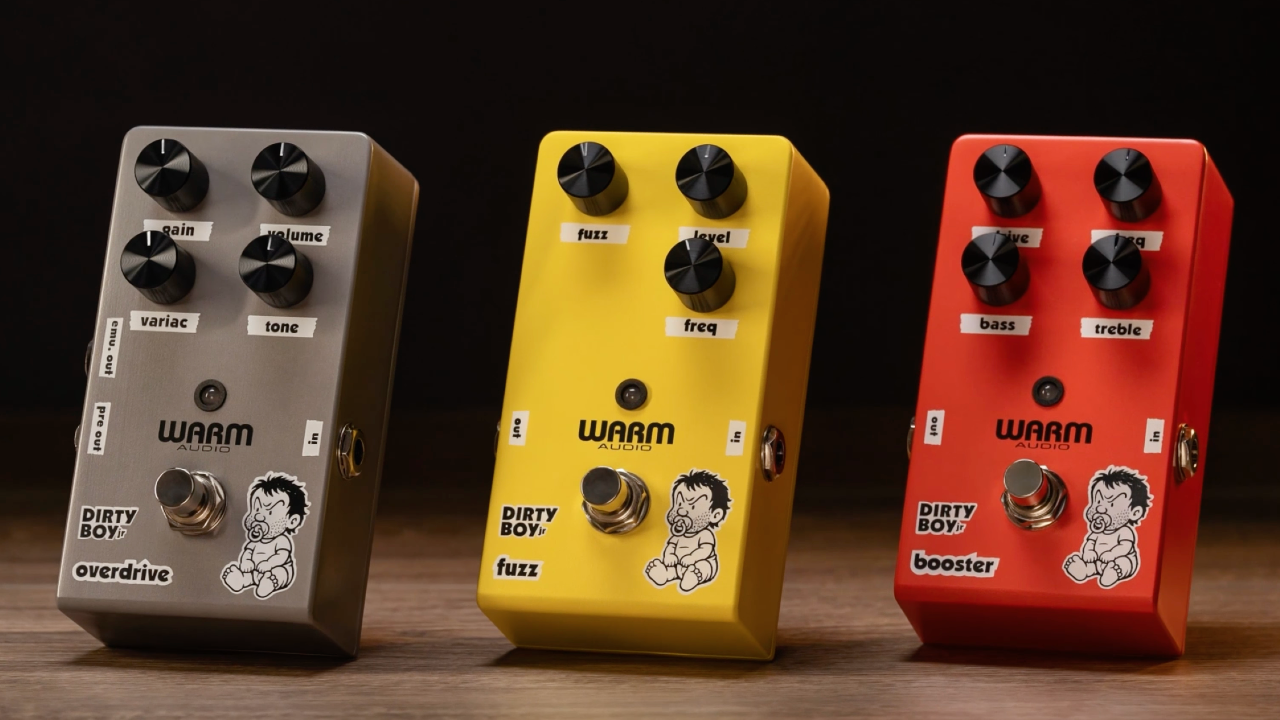 A photo of the Warm Audio Dirty Boy Jr. Series of pedals