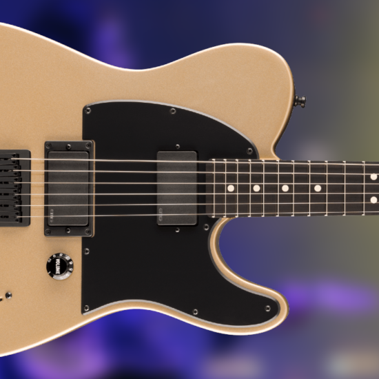 A photo of the Limited Edition Jim Root Telecaster in a Shoreline Gold finish