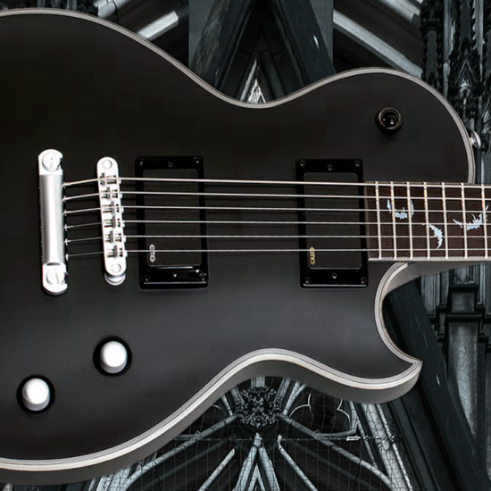 A photo of the Schecter Solo-II Damien Platinum